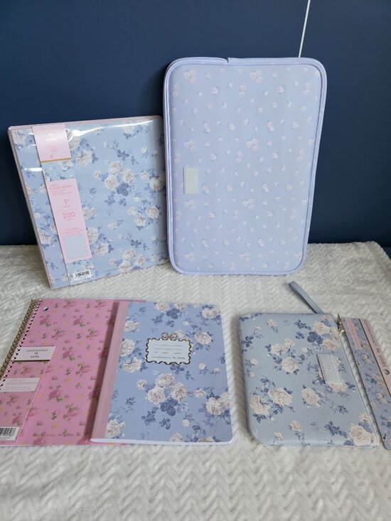 LoveShackFancy Accessories - LoveShackFancy x Target Yoobi Laptop Sleeve binder blue Everblooming bundle